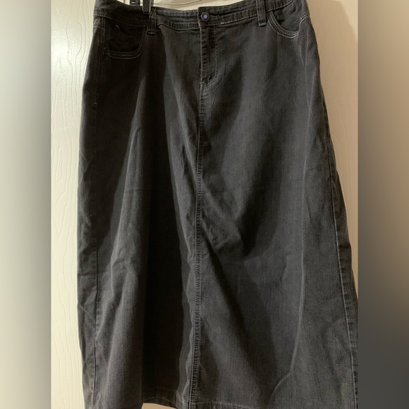 Cato Charcoal Denim Midi Skirt - Picture 1 of 8
